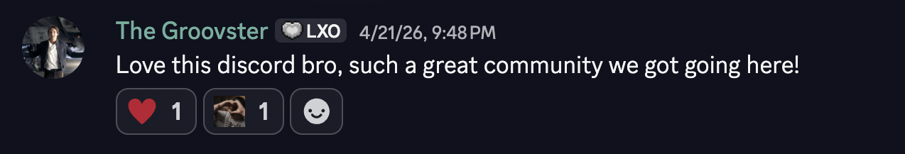 The Groovster: Love this discord bro, such a great community we got going here!